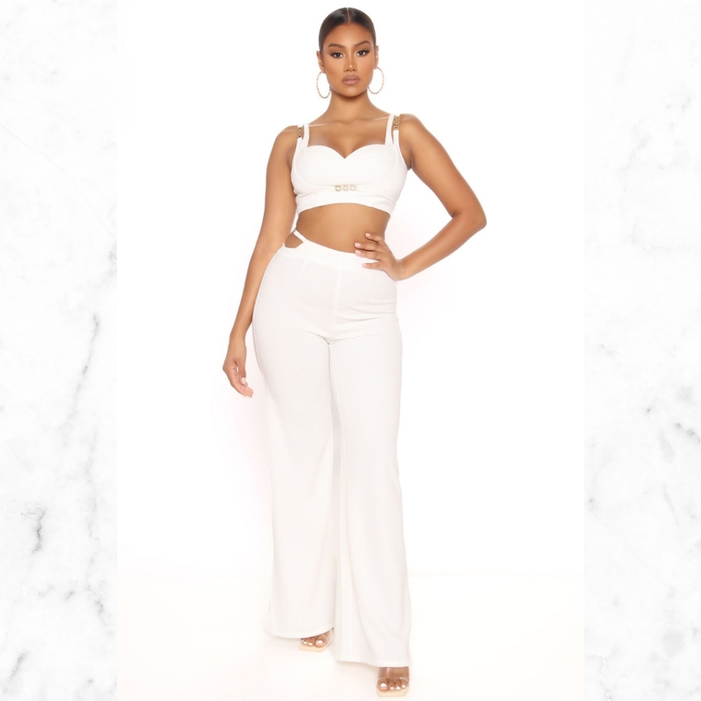 23. Now You Know Pant Set - White XL